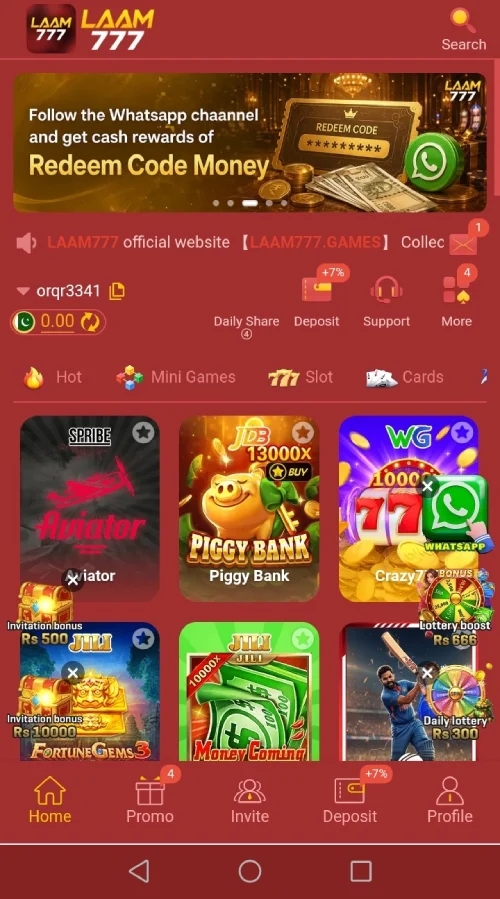 LAAM777 Game APK 2026 – New Real Earning APP In Pakistan 1